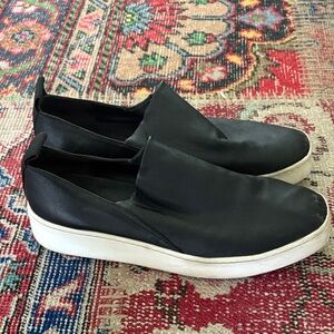 Vince Black Slip-On Sneakers